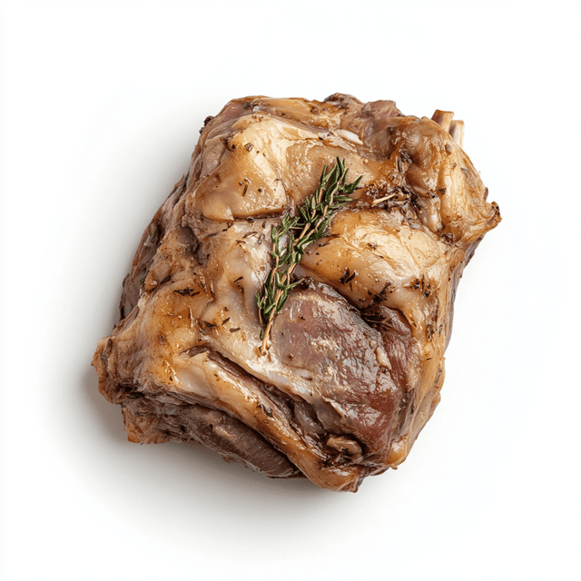 Delicate cultivated rabbit meat with subtle flavor profile